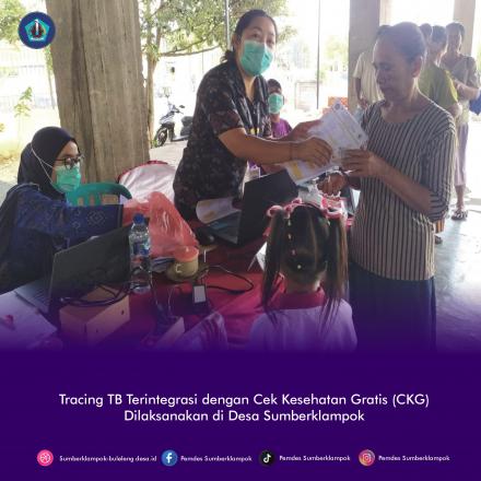 Tracing TB Terintegrasi dengan CKG Dilaksanakan di Desa Sumberklampok